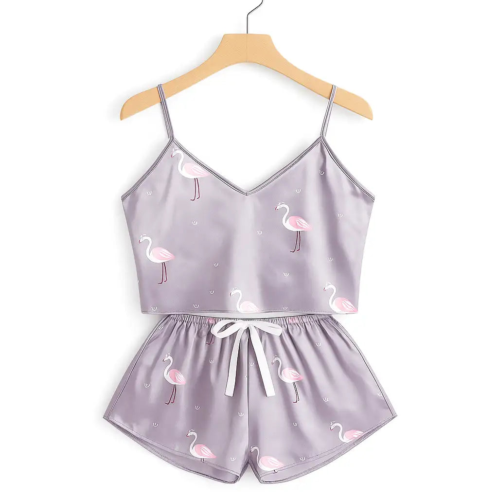 Ensemble Pyjama Femme Satin Soie Sexy