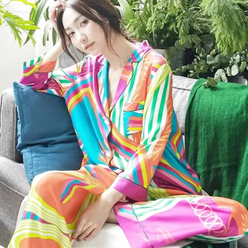 Ensemble Pyjama Satin Long