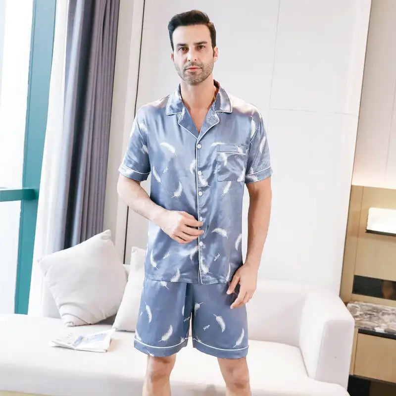 Pyjama Homme Satin Serre