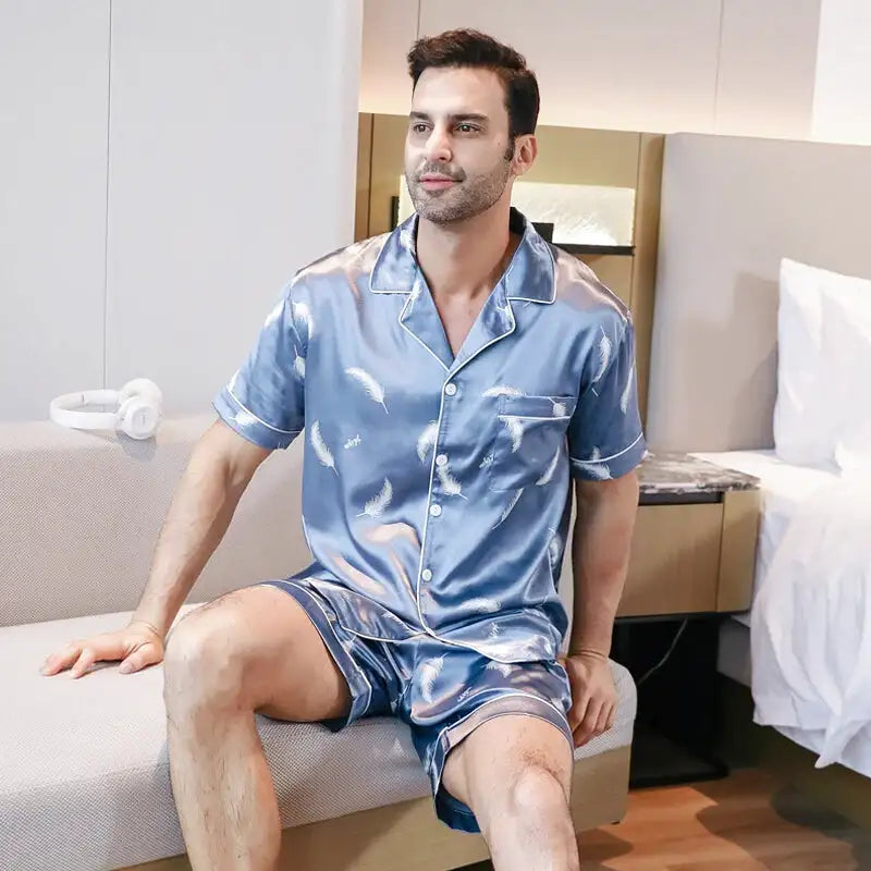 Pyjama Homme Satin Serre