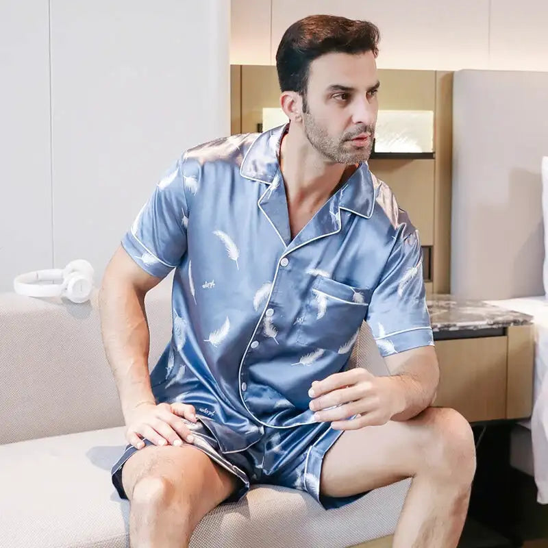 Pyjama Homme Satin Serre