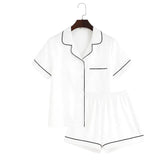 Pyjama Satin Blanc Femme