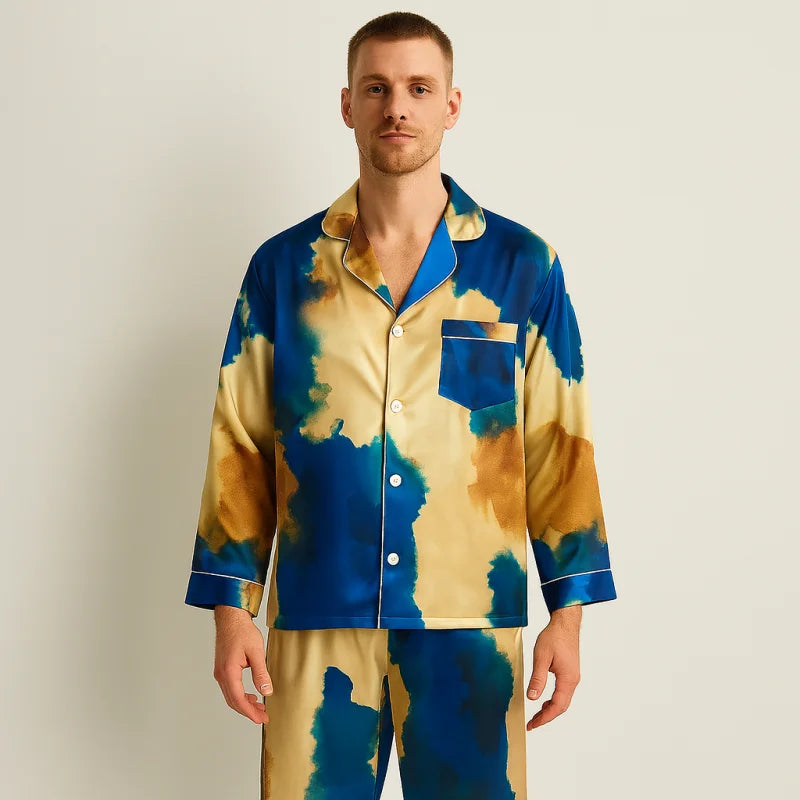 Pyjama Satin Homme Motif