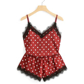 Ensemble de Pyjama en Satin avec Dentelle