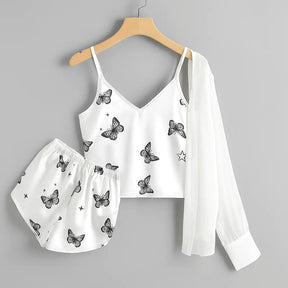 Ensemble Pyjama Femme Satin Soie Sexy