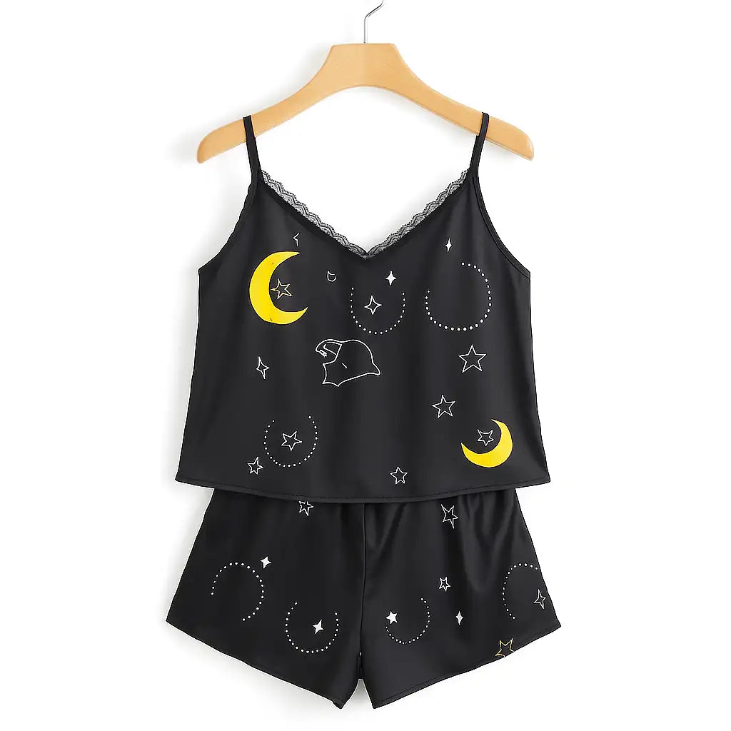 Ensemble Pyjama Femme Satin Soie Sexy
