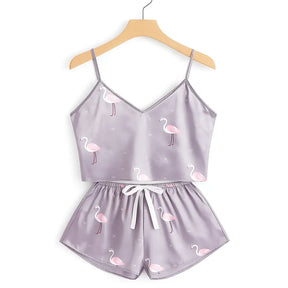 Ensemble Pyjama Femme Satin Soie Sexy