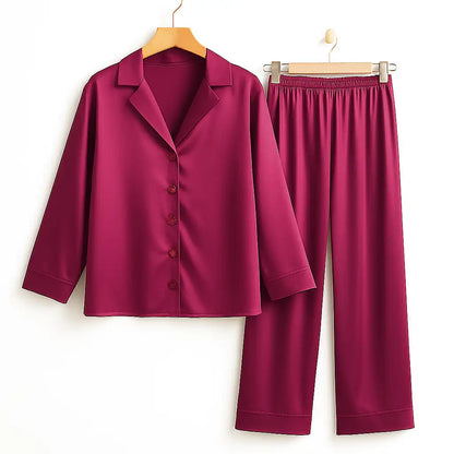 Pyjama Femme Satin Bleu