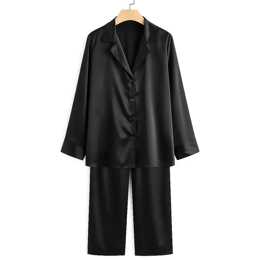 Pyjama Femme Satin Bordeaux