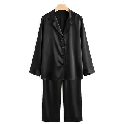 Pyjama Femme Satin Bordeaux