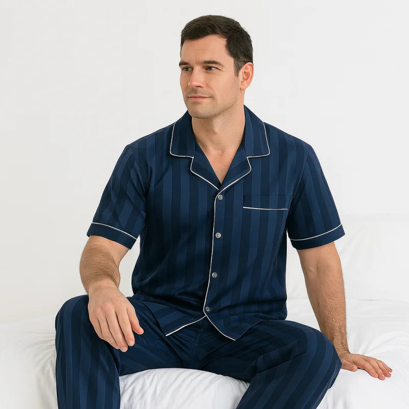 Pyjama Homme En Satin Polyester