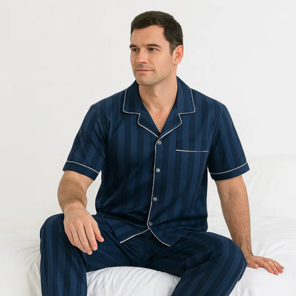 Pyjama Homme En Satin Polyester