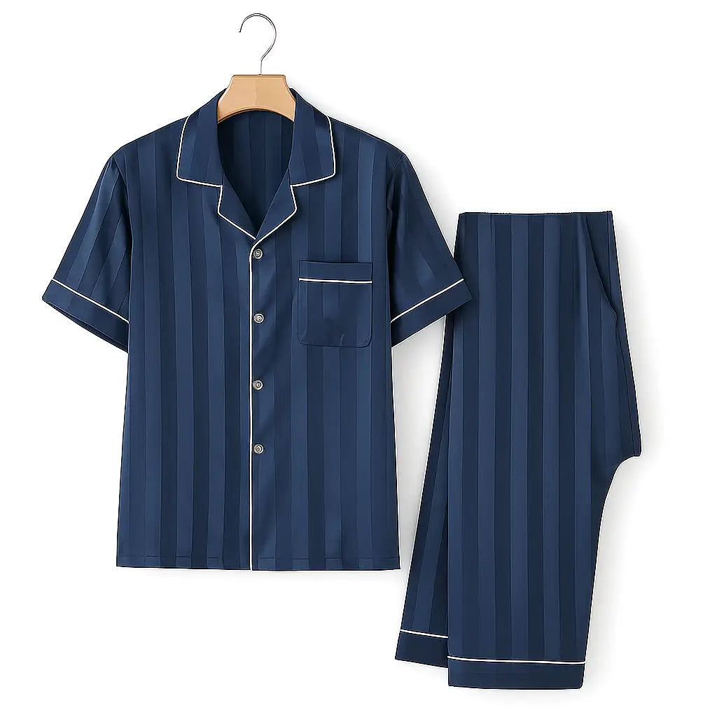 Pyjama Homme En Satin Polyester