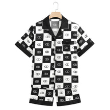Pyjama Homme Satin Noir a Motifs