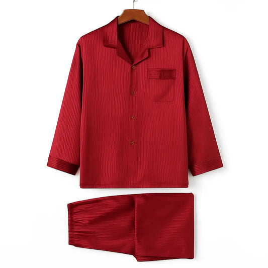 Pyjama Homme Satin Rouge