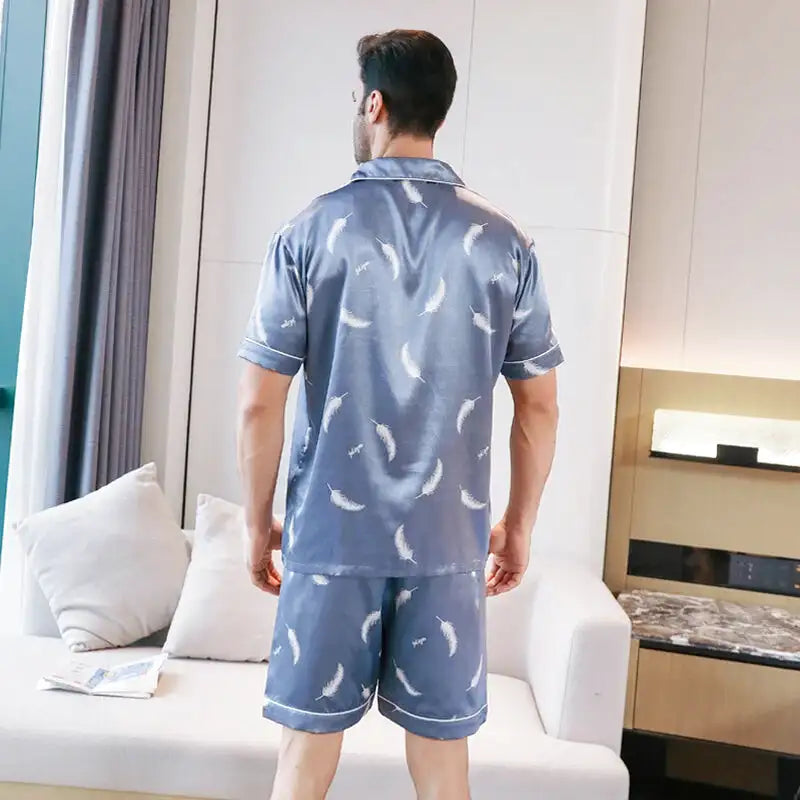 Pyjama Homme Satin Serre
