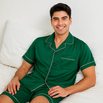 Pyjama Homme Satin Short Tshirt