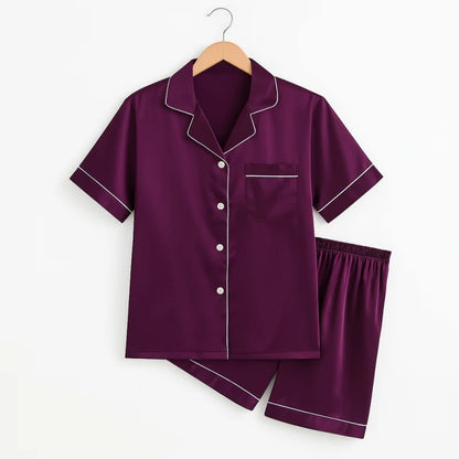 Pyjama Homme Satin Short Tshirt