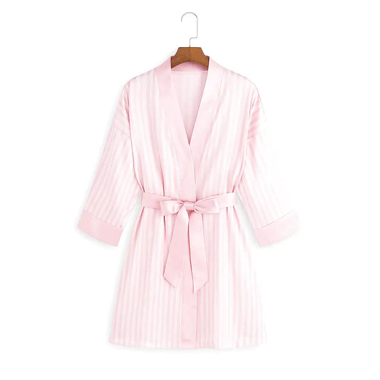 Pyjama Satin Raye Rose
