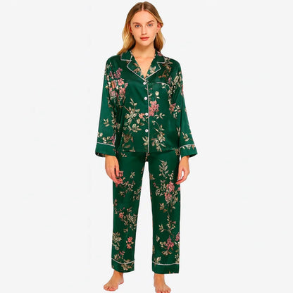 Pyjama Satin Rouge Femme