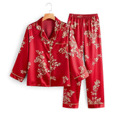 Pyjama Satin Rouge Femme